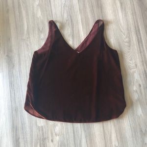 LOFT velvet vneck tank